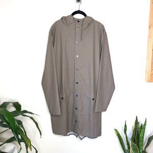 Rains Khaki Hooded Trench Coat
